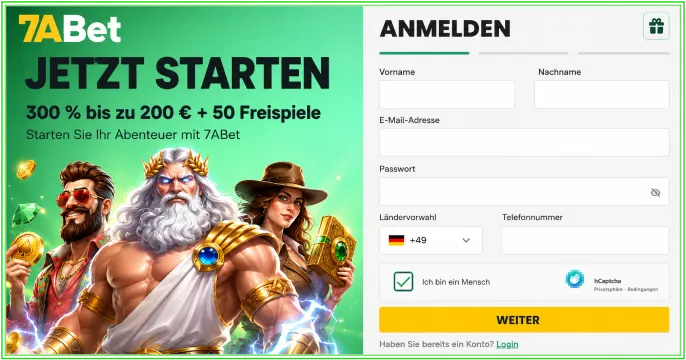 7Abet Casino Registrierung banner